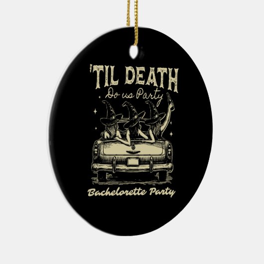 Til Death Do Us Party Halloween D Yellow Keramik Ornament (Rechts)