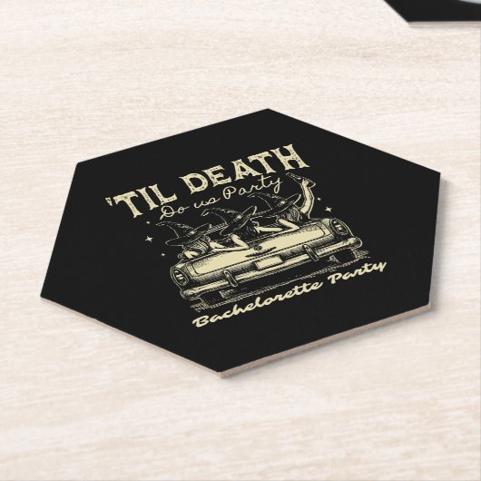 Til Death Do us Party Halloween D Yellow Untersetzer (angewinkelt)