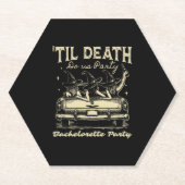 Til Death Do us Party Halloween D Yellow Untersetzer (Vorderseite)