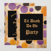 Til Death Do us Party Halloween Einladung (Vorne/Hinten)