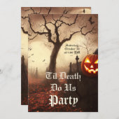 Til Death Do us Party Halloween Einladung (Vorne/Hinten)