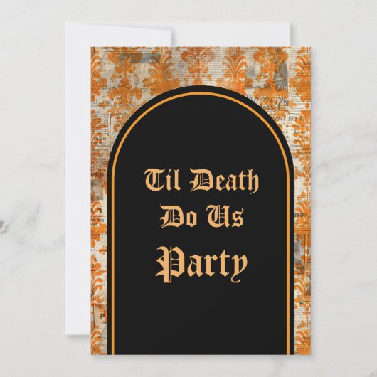 Til Death Do us Party Halloween Einladung (Vorderseite)
