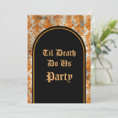 Til Death Do us Party Halloween Einladung (Stehend Vorderseite)