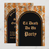 Til Death Do us Party Halloween Einladung (Vorne/Hinten)