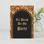 Til Death Do us Party Halloween Einladung (Stehend Vorderseite)