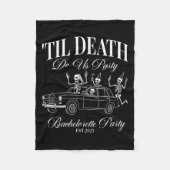 Til Death Do Us Party Retro Halloween Bachelorette Fleecedecke (Vorderseite)