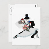 'Til Death Do us us Part - Day of the Dead wedding Postkarte (Vorne/Hinten)