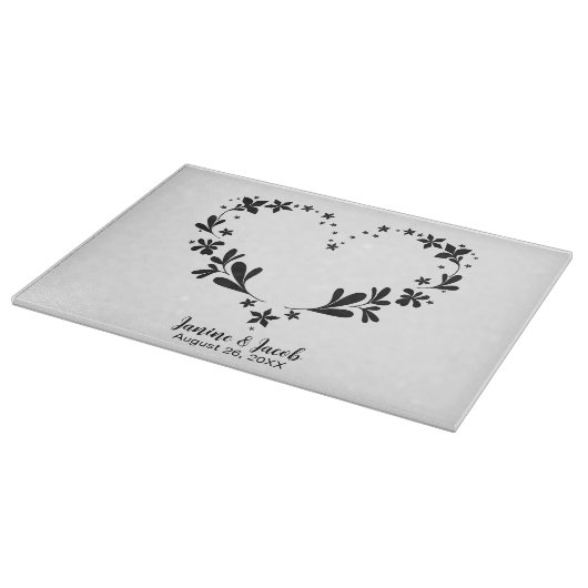 Til Death Do us us Part Individuelle Name & Weddin Schneidebrett (Ecke)