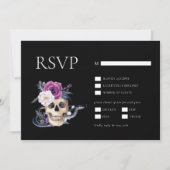 "Til Death Do us us Part Lila & Black UAWG Einladung (Vorderseite)