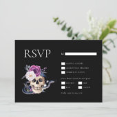 "Til Death Do us us Part Lila & Black UAWG Einladung (Stehend Vorderseite)