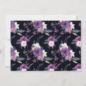 "Til Death Do us us Part Lila & Black UAWG Einladung (Rückseite)