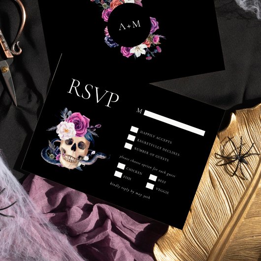 "Til Death Do us us Part Lila & Black UAWG Einladung