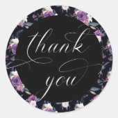 "Til Death Do us us Part Lila & Black Vielen Dank Runder Aufkleber (Vorderseite)
