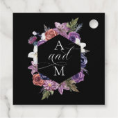 "Til Death Do us us Part Lila & Black Wedding Geschenkanhänger (Rückseite)