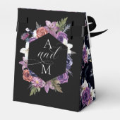 "Til Death Do us us Part Lila & Black Wedding Geschenkschachtel (Rückseite)