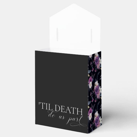 "Til Death Do us us Part Lila & Black Wedding Geschenkschachtel (Geöffnet)