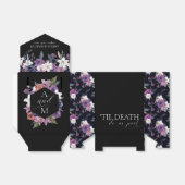 "Til Death Do us us Part Lila & Black Wedding Geschenkschachtel (Ungefaltet)