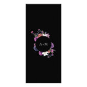 "Til Death Do us us Part Lila & Black Wedding Menu Werbekarte (Hinten)