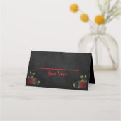 Til Death Do us us Party Gothic Red & Black Rose P Platzkarte (Vorderseite)