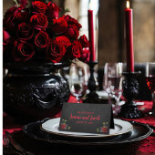 Til Death Do us us Party Gothic Red & Black Rose P Platzkarte
