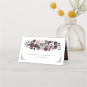 Til Death Do us us Party Wasserfarbenschädel Hochz Platzkarte (Rückseite)