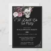 Til Death Do We Party Gothic Skull Halloween Einladung (Vorderseite)