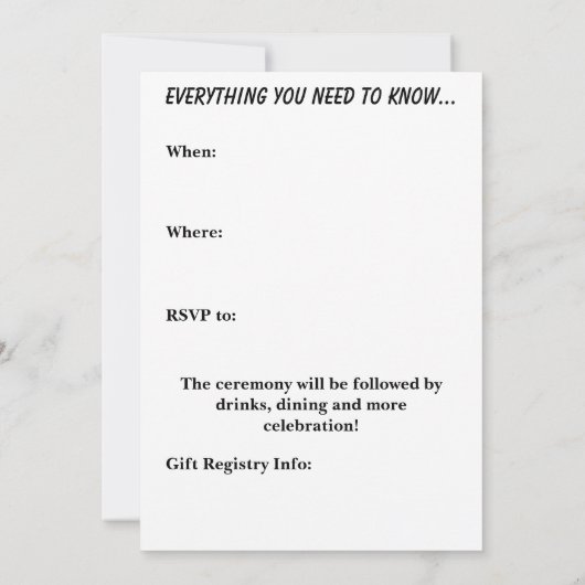 'Til Death Einladung (Rückseite)