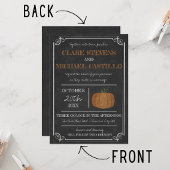 Til Death Fall Pumpkin Orange Black Wedding Einladung
