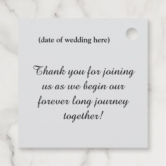 "Til Death" Geschenkanhänger (Rückseite)