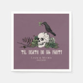 Til Death Goth Irish Skull Brautparty Party Serviette (Vorderseite)