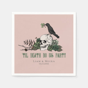 Til Death Goth Irish Skull Brautparty Party Serviette