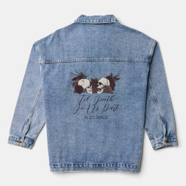 Til Death Gothic Floral Wedding Jeansjacke