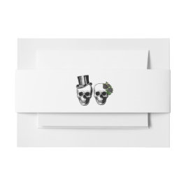 Til Death Gothic Heart Floral Skulls Wedding Einladungsbanderole