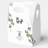 Til Death Gothic Heart Floral Skulls Wedding Geschenkschachtel (Geöffnet)