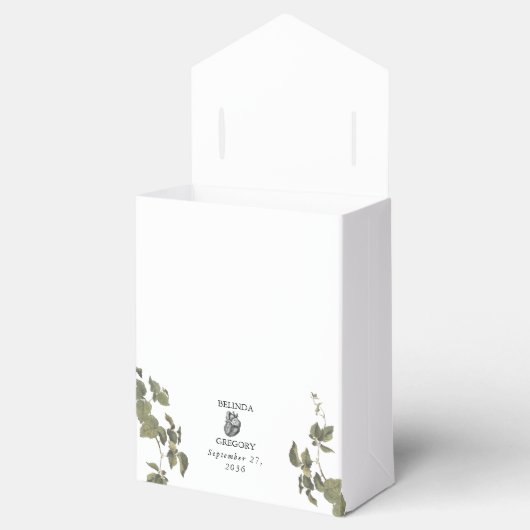 Til Death Gothic Heart Floral Skulls Wedding Geschenkschachtel (Geöffnet)