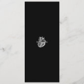 Til Death Gothic Heart Floral Skulls Wedding Menükarte (Rückseite)