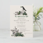 Til Death Gothic Irish Floral Skull Brautparty Einladung (Stehend Vorderseite)