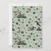 Til Death Gothic Irish Floral Skull Brautparty Einladung (Rückseite)