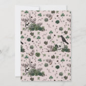 Til Death Gothic Irish Floral Skull Brautparty Einladung (Rückseite)