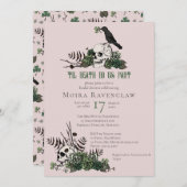 Til Death Gothic Irish Floral Skull Brautparty Einladung (Vorne/Hinten)