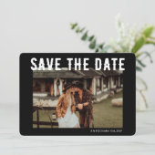Til Death Gothic Skeleton Black Save the Date (Stehend Vorderseite)