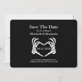 Til Death Gothic Skeleton Black Save the Date (Rückseite)