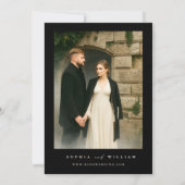 Til Death Gothic Skull Foto Black Floral Wedding Einladung (Rückseite)