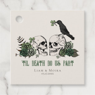 Til Death Gothic St Patricks Day Floral Skull Geschenkanhänger
