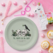 Til Death Gothic St Patricks Day Floral Skull Pappteller (Party)