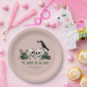 Til Death Gothic St Patricks Day Floral Skull Pappteller (Party)