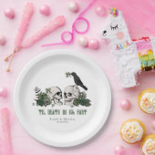 Til Death Gothic St Patricks Day Floral Skull Pappteller (Party)