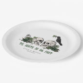 Til Death Gothic St Patricks Day Floral Skull Pappteller (Schrägansicht)