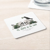 Til Death Gothic St Patricks Day Floral Skull Rechteckiger Pappuntersetzer (angewinkelt)