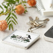 Til Death Gothic St Patricks Day Floral Skull Schlüsselanhänger (Seite)